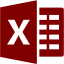 maroon excel 3 icon