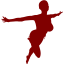 maroon flying woman icon