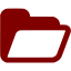 maroon folder 3 icon