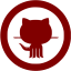 maroon github 10 icon