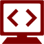 maroon google code icon