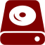 maroon hdd icon