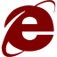 maroon internet explorer icon