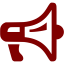 maroon megaphone 2 icon