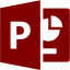 maroon microsoft powerpoint icon