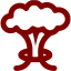 maroon mushroom cloud icon