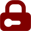 maroon padlock 10 icon