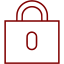 maroon padlock 12 icon