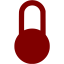 maroon padlock 7 icon