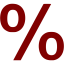 maroon percentage 2 icon