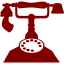 maroon phone 24 icon