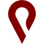 maroon pin 6 icon