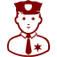 maroon police icon