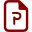 maroon powerpoint 3 icon