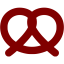 maroon pretzel icon