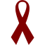 maroon ribbon 7 icon