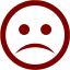 maroon sad icon