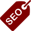 maroon seo tag icon