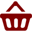 maroon shopping basket icon