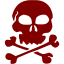 maroon skull 22 icon