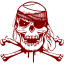 maroon skull 25 icon