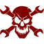 maroon skull 42 icon