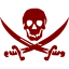 maroon skull 57 icon