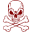 maroon skull 72 icon