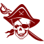 maroon skull 73 icon