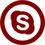 maroon skype 5 icon