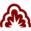 maroon smoke explosion icon