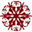 maroon snowflake 7 icon