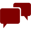 maroon speech bubble 3 icon