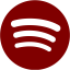 maroon spotify icon