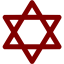 maroon star of david icon