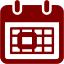 maroon tear of calendar icon