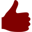 maroon thumbs up icon