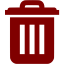 maroon trash 2 icon