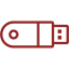 maroon usb 3 icon