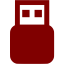 maroon usb on icon