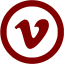 maroon vimeo 5 icon