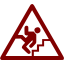 maroon warning 25 icon