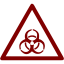 maroon warning 40 icon