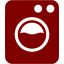 maroon washing machine icon