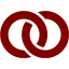 maroon wedding rings icon