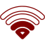 maroon wifi 2 bars icon