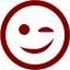 maroon wink icon