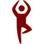 maroon yoga icon