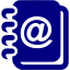 navy blue address book icon