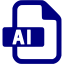 navy blue adobe ai 2 icon